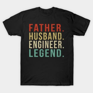 Engineer Dad Vintage/ Father. Husband. Engineer . Legend. T-Shirt